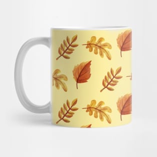 Autumn Watercolor Leaves Pattern Mug